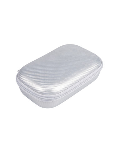 ZP-375878,Penar cu fermoar ZIPIT Carbon Storage Box cu buzunar interior- Silver