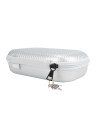 ZP-375878,Penar cu fermoar ZIPIT Carbon Storage Box cu buzunar interior- Silver