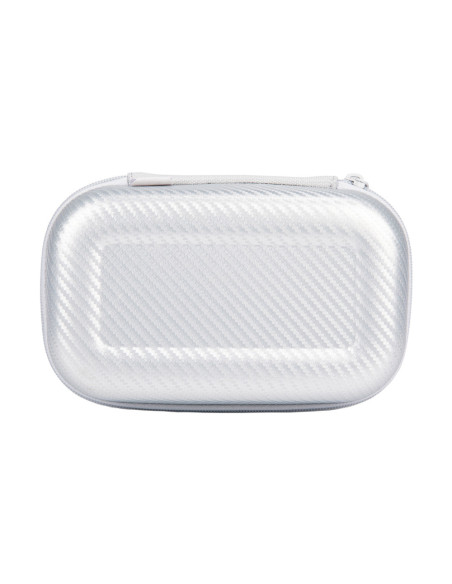 ZP-375878,Penar cu fermoar ZIPIT Carbon Storage Box cu buzunar interior- Silver