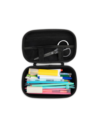 ZP-375878,Penar cu fermoar ZIPIT Carbon Storage Box cu buzunar interior- Silver