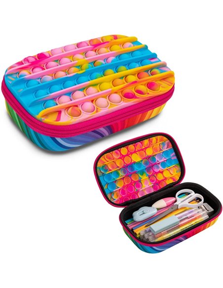 ZP-373096,Penar cu fermoar ZIPIT ZIP & POP Storage Box - Rainbow Glow