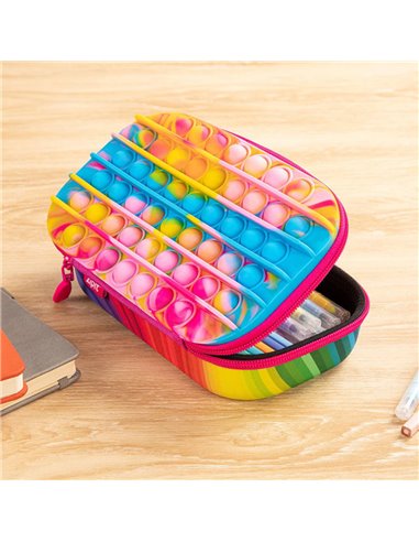 ZP-373096,Penar cu fermoar ZIPIT ZIP & POP Storage Box - Rainbow Glow
