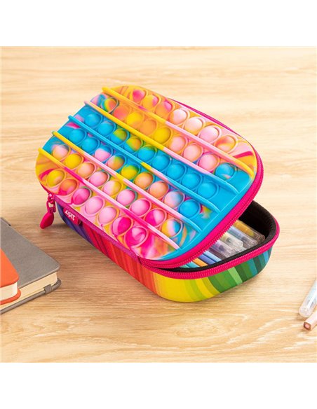 ZP-373096,Penar cu fermoar ZIPIT ZIP & POP Storage Box - Rainbow Glow
