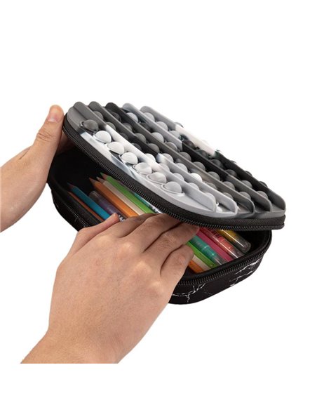 ZP-373188,Penar cu fermoar ZIPIT ZIP & POP Storage Box - Black Marble