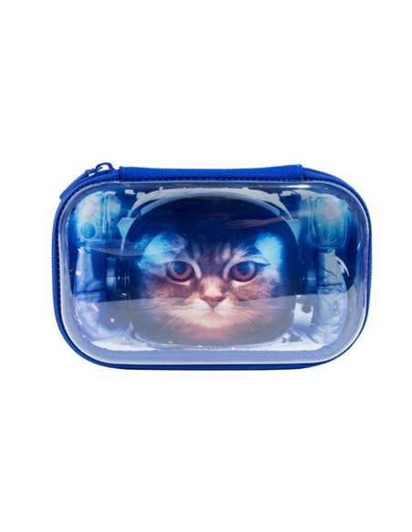 ZP-379135,Penar cu fermoar ZIPIT Clear Top Storage Box - Astronaut Cat