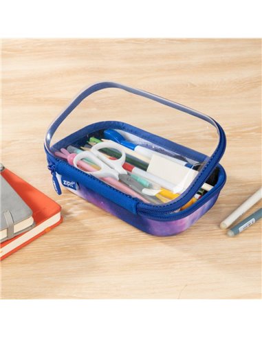 ZP-379135,Penar cu fermoar ZIPIT Clear Top Storage Box - Astronaut Cat