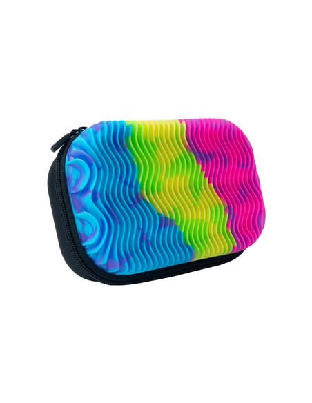 ZP-379067,Penar cu fermoar ZIPIT Wavy Silicone Top Storage Box - Neons