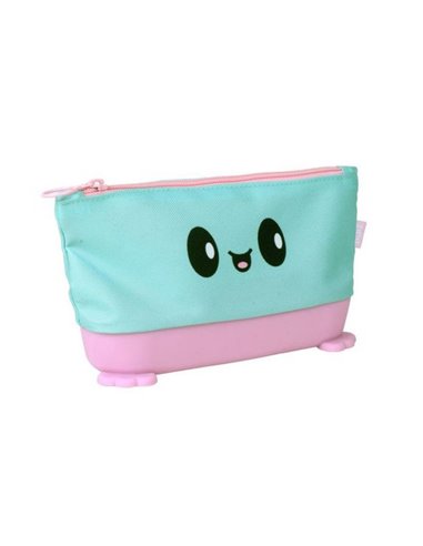 ZP-378985,Penar cu fermoar ZIPIT Silicone Standing Pouch - Blue-Pink