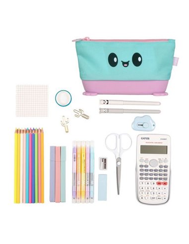 ZP-378985,Penar cu fermoar ZIPIT Silicone Standing Pouch - Blue-Pink