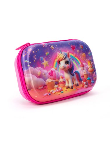 ZP-360938,Penar cu fermoar ZIPIT Lenticular Top Storage Box - Unicorn PinkCloud