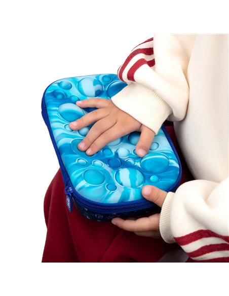 ZP-360853,Penar cu fermoar ZIPIT Bubble Top Storage Box - Blue Space