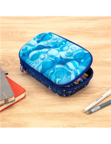 ZP-360853,Penar cu fermoar ZIPIT Bubble Top Storage Box - Blue Space