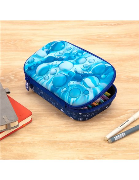 ZP-360853,Penar cu fermoar ZIPIT Bubble Top Storage Box - Blue Space