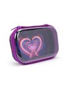 ZP-361034,Penar cu fermoar ZIPIT Clear Top Storage Box - Neon Heart