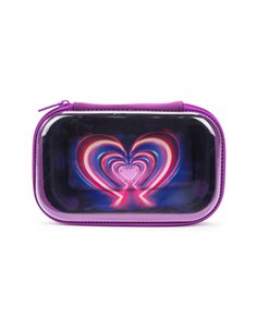 ZP-361034,Penar cu fermoar ZIPIT Clear Top Storage Box - Neon Heart 2