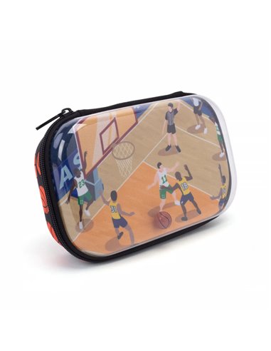 ZP-360631,Penar cu fermoar ZIPIT Playful Clear Top Box - Soccer Stadium