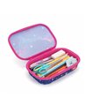 ZP-361645,Penar cu fermoar ZIPIT Playful Clear Top Box - Pink Stars