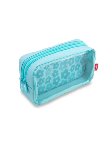 ZP-362321,Penar cu fermoar ZIPIT Half & Half 2 compartimente - Mint Flowers