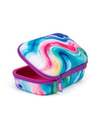 ZP-362208,Penar cu fermoar ZIPIT Colorz Storage Box cu buzunar interior - Rainbow Water Colors