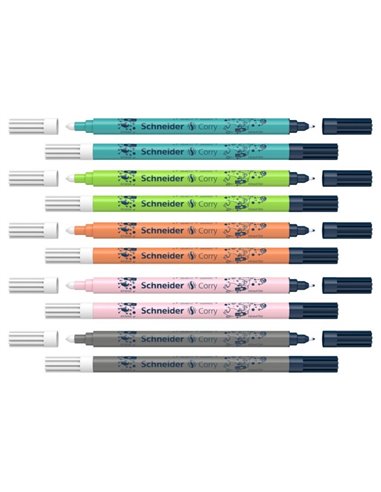 Set 50 de picuri cu rescriere Schneider Corry, Culori asortate