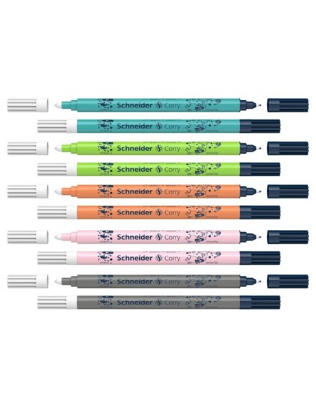 Set 50 de picuri cu rescriere Schneider Corry, Culori asortate