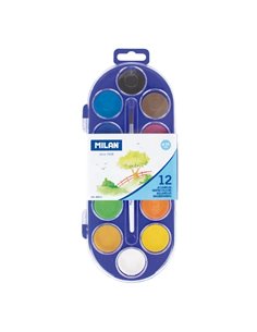 Acuarele Milan 80011, 12 culori 