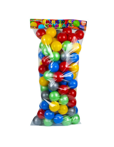 ROB-16034-100,Mingiute colorate din plastic ROBENTOYS, 7 cm, 100 buc/punga