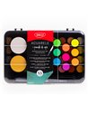 Acuarele Daco AR053, 53 culori ( Fluorescente, Metalizate, Clasice) + Pensula cu Rezervor