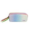 Penar etui cu 3 fermoare Ecada 78409, Pastel cu imprimeu inimioare