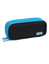 Penar etui cu 3 fermoare Ecada 78503, Negru si albastru