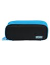 Penar etui cu 3 fermoare Ecada 78503, Negru si albastru