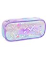 Penar etui cu 1 fermoar Ecada 78405, multicolor, efect holografic