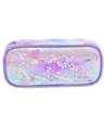 Penar etui cu 1 fermoar Ecada 78405, multicolor, efect holografic