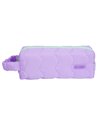 Penar etui cu 1 fermoar Ecada 78400M, Mov cu detaliu verde pastel