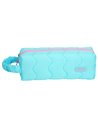 Penar etui cu 1 fermoar Ecada 78400T, Turcoaz cu detalii roz