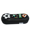 Penar etui cu 1 fermoar Ecada 78508, Motiv football cu elemente 3D