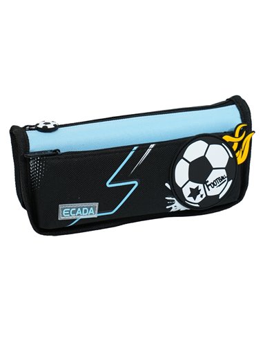 Penar etui cu 2 fermoare Ecada 78507, Motiv football