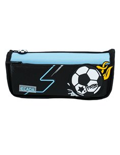 Penar etui cu 2 fermoare Ecada 78507, Motiv football 2