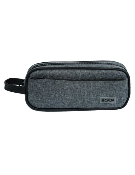 Penar etui cu 2 fermoare Ecada 78506, Gri