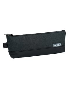Penar etui cu 1 fermoar Ecada 78500N, Negru