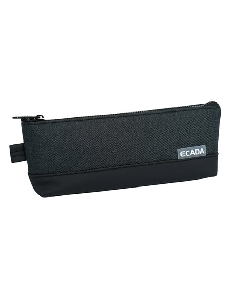 Penar etui cu 1 fermoar Ecada 78500N, Negru