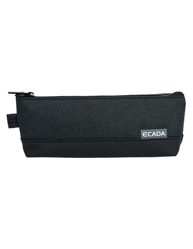 Penar etui cu 1 fermoar Ecada 78500N, Negru
