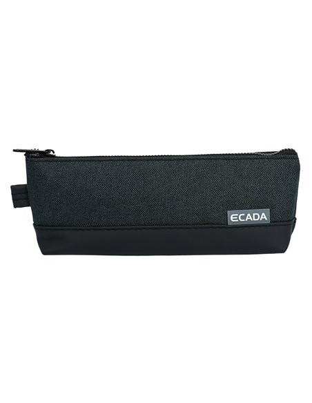 Penar etui cu 1 fermoar Ecada 78500N, Negru