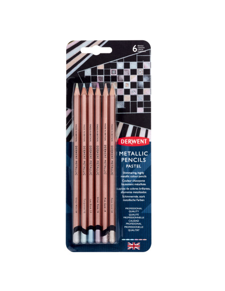DW2305602,Creioane colorate 6 culori metalizate professional derwent