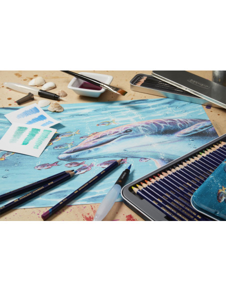 DW2305602,Creioane colorate 6 culori metalizate professional derwent