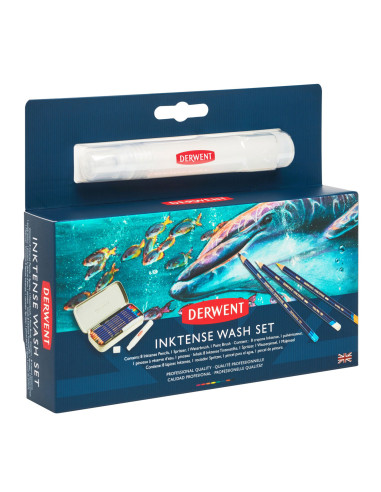 DW2302584,Set complet desen profesional Derwent Inktense, cutie metalica