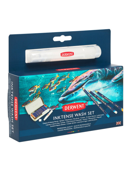 DW2302584,Set complet desen profesional Derwent Inktense, cutie metalica