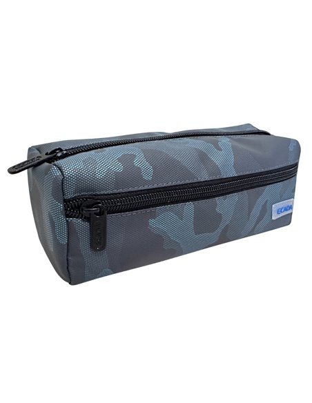 Penar etui cu 3 fermoare Ecada 78512, Motiv camuflaj