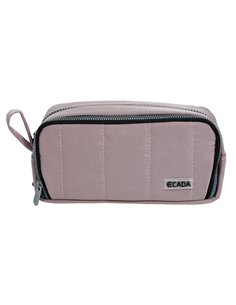 Penar etui cu 3 fermoare Ecada 78401, Roz pastel 2