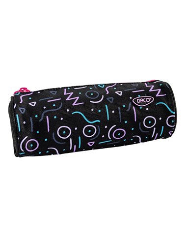 Penar etui cu 1 fermoar Daco PE699, Motiv geometric